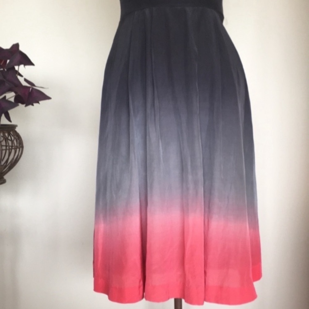 Y2K Ombre silk cotton sleeveless dress, black and pink, S - Picture 2 of 8